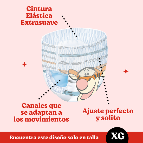 Pants Huggies Active Sec Xtra-Flex Etapa 4/XG, 64 uds. (Edición Limitada)